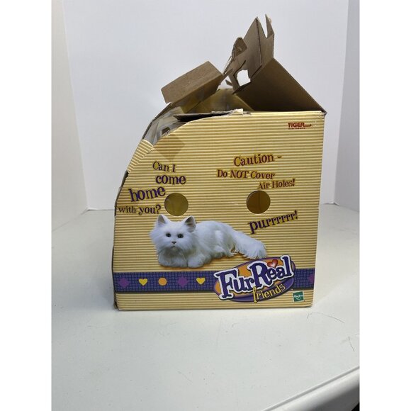 Tiger Furreal Friends Interactive Cat Toy Black White Meows '02 Box & Accessory - Picture 10 of 16